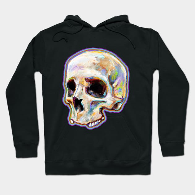 Dark Academia Skulls and Shrooms Pattern By Robert Phelps Hoodie by RobertPhelpsArt